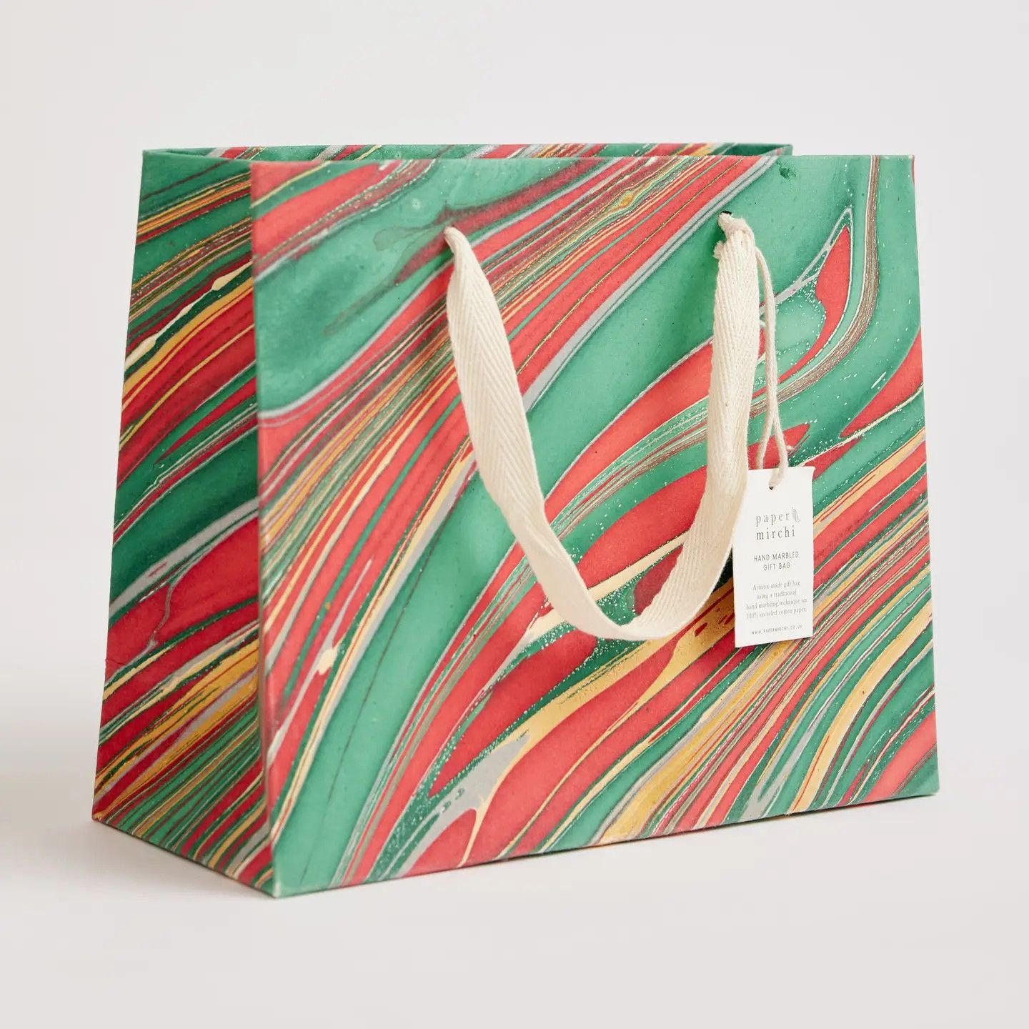 Paper Mirchi Medium Striations Cotton Gift Bag