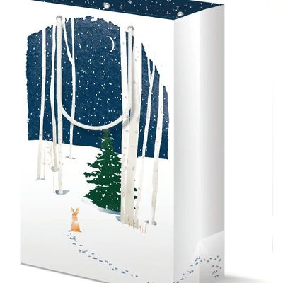 Holiday Winter Night Gift Bag