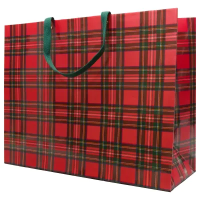 Royal Plaid Gift Bag - Jumbo