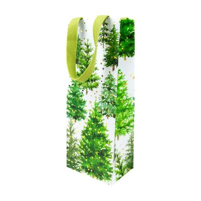 White Christmas Gift Bag - Wine