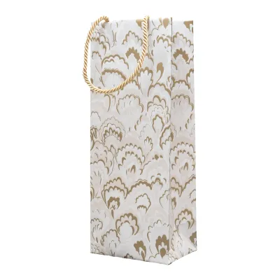 Marbled Ceramica Silver &amp; Gold Gift Bag - Wine