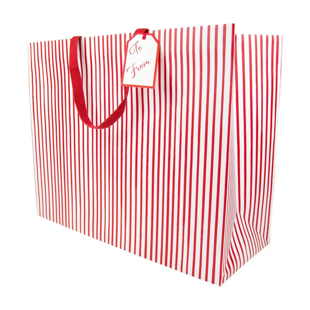 Stripes For Days Red &amp; White Gift Bag - Jumbo
