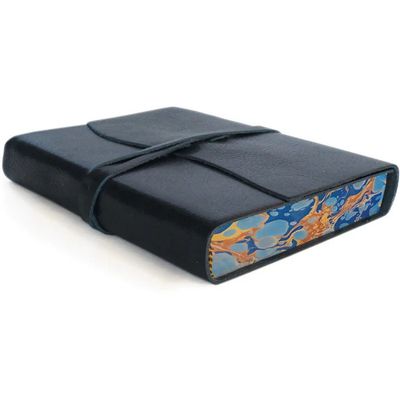 Roma Lussa Blue Leather Journal 6x8"