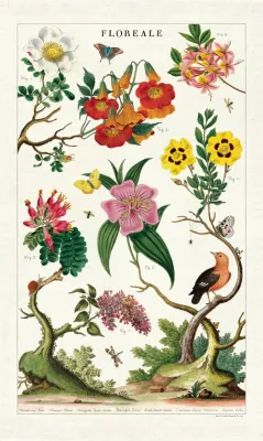Cavallini &amp; Co. Floreale Cotton Tea Towel