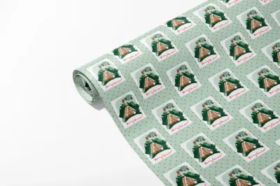 Gingerbread Birdhouse Wrapping Paper - 1 Sheet