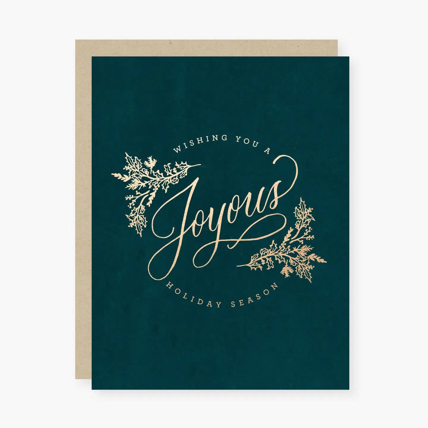 Joyous Holiday Season Foil Card