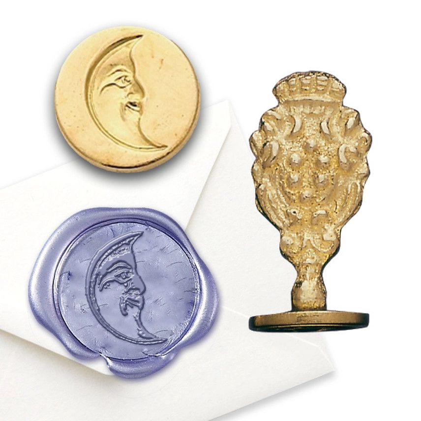 Florentine Wax Seal Stamp - Moon
