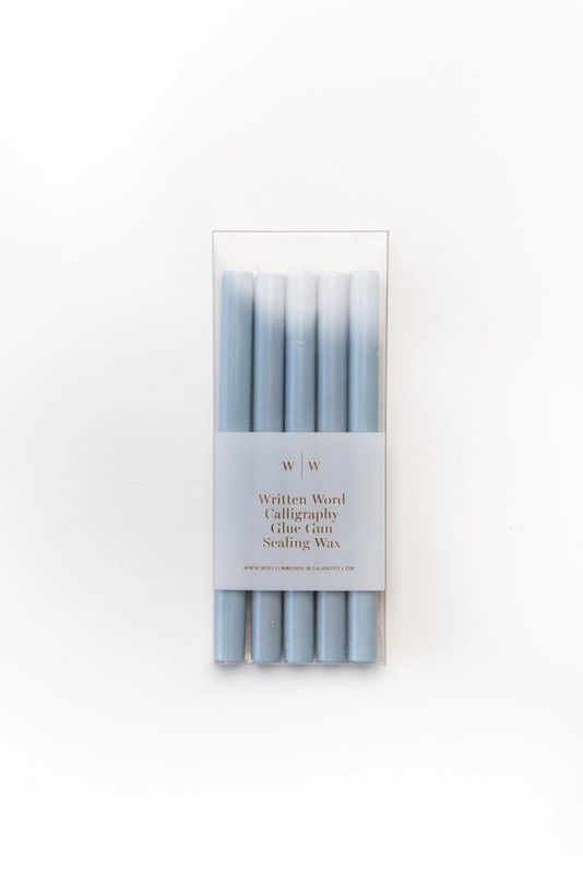Written Word Dusty Blue Glue Gun Wax Sticks Box of 5