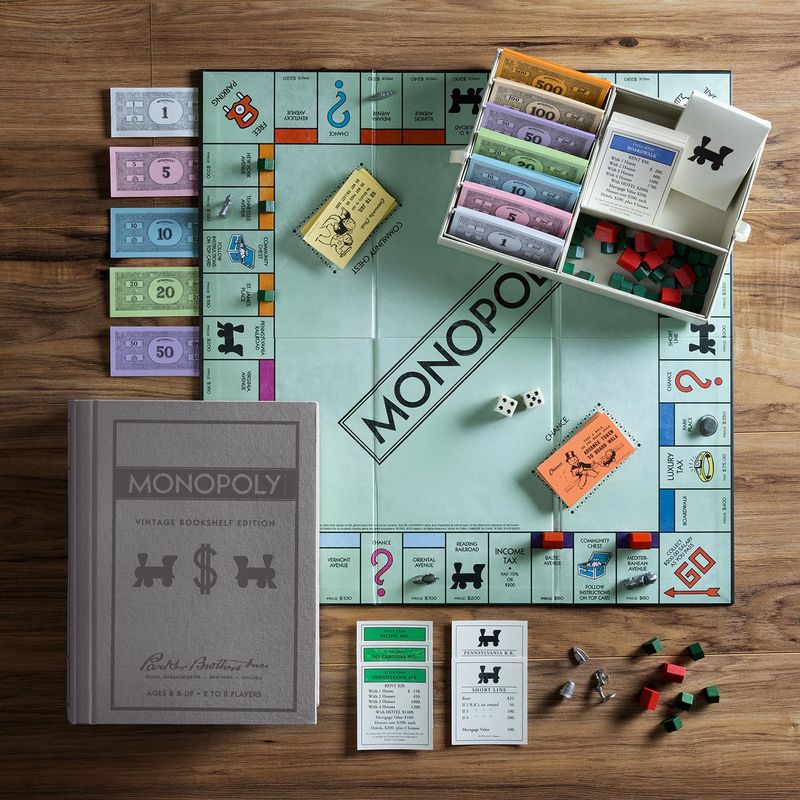 Monopoly Board Game - Vintage Bookshelf Edition