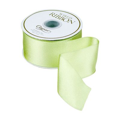 Solid Satin Wired Celadon Ribbon - 6 Yard Spool