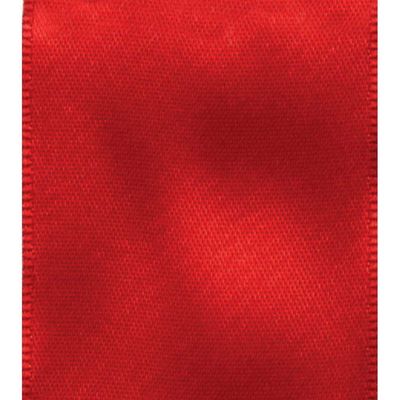 Solid Red Satin Wired Ribbon - 9 Yard Spool