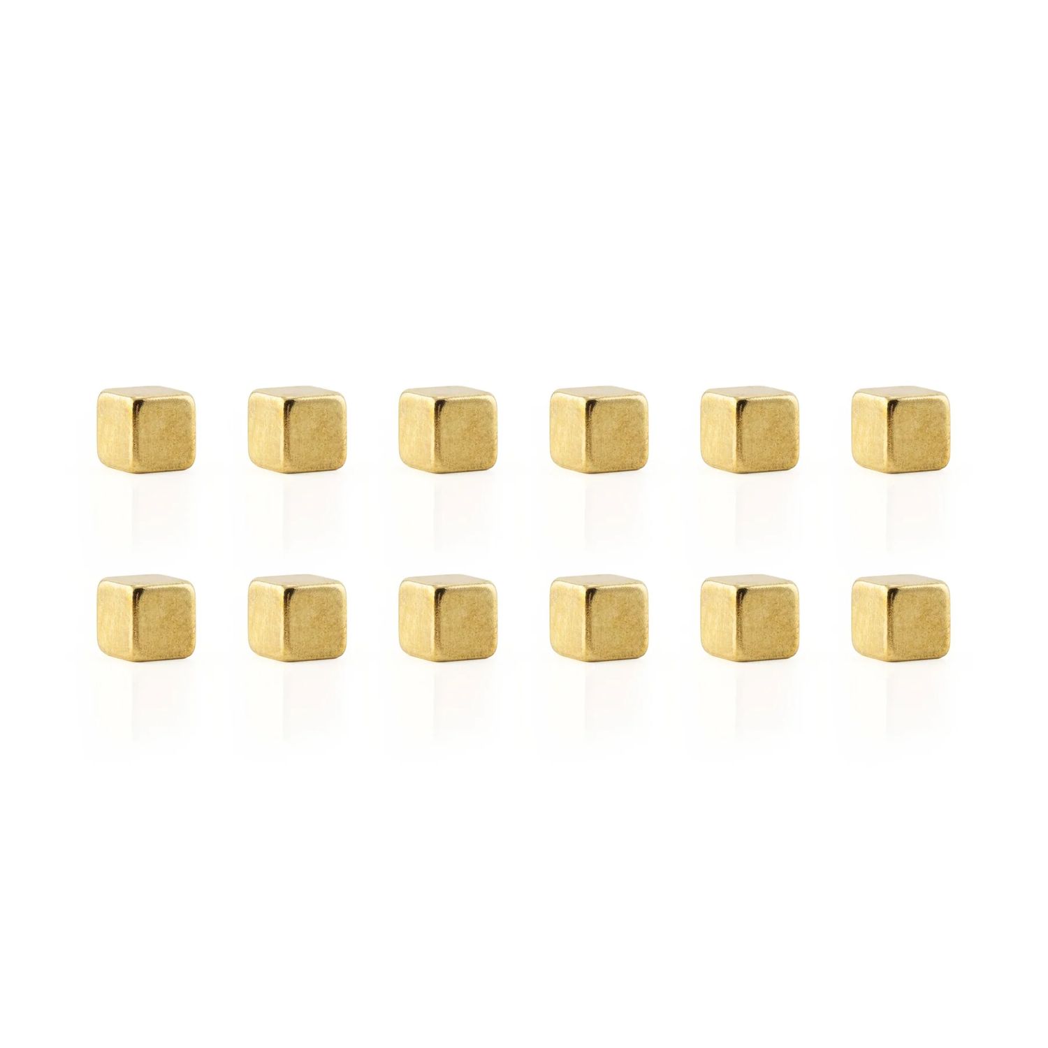 Golden Cube Mighties Magnets - Pack of 12