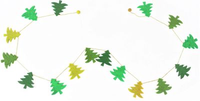 Green Tree Felt Garland - 6 ft