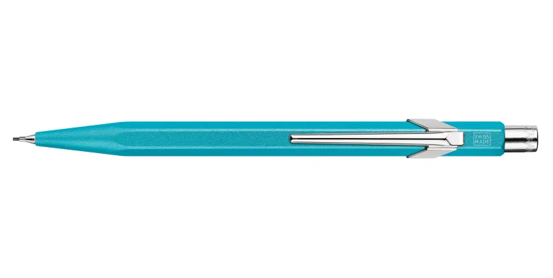 Caran d'Ache Mechanical Pencil 849 Colormat-X with Slimpack Gift Case - Turquoise