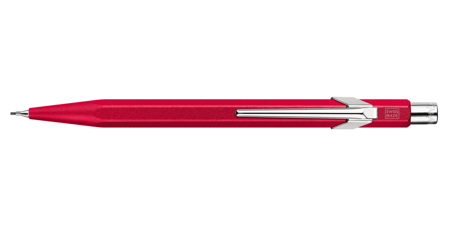 Caran d&#39;Ache Mechanical Pencil 849 Colormat-X with Slimpack Gift Case - Red