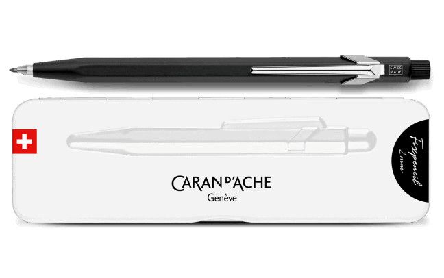 Caran d&#39;Ache Black FIXPENCIL Mechanical Pencil with Slim Pack (2 mm Diameter)