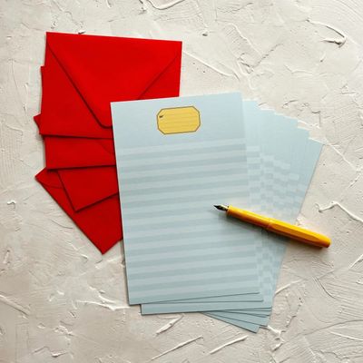 Blue Lined Ephemeria Letter Writing Kit