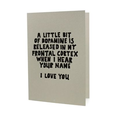 Little Bit of Dopamine Love Letterpress Card