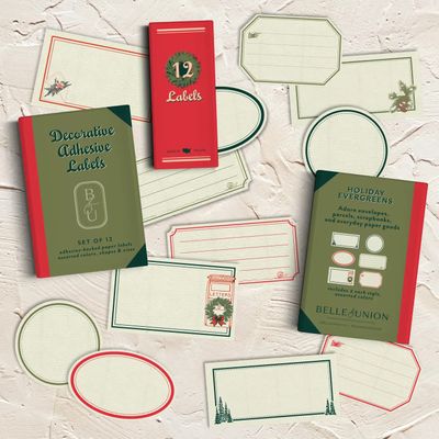 Holiday Evergreens Ephemeria Paper Label Stickers