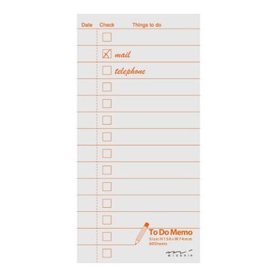 Midori Memo Pad To Do List - Gray