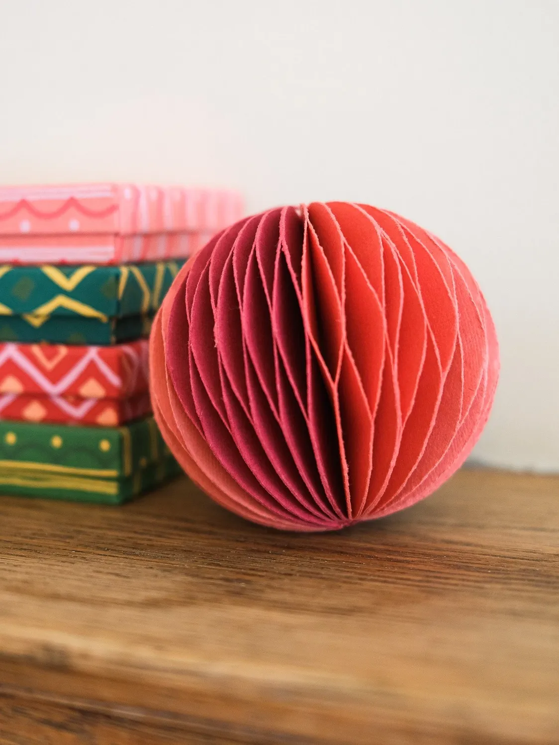 Pink Honeycomb Baubles (set of 3)