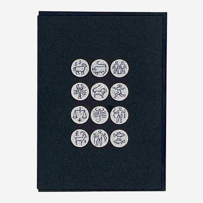 Birth Signs Letterpress Greeting Card