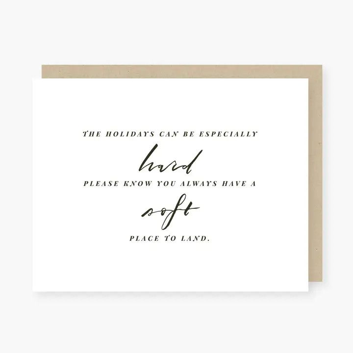 A Soft Place To Land Empathy Holiday Card