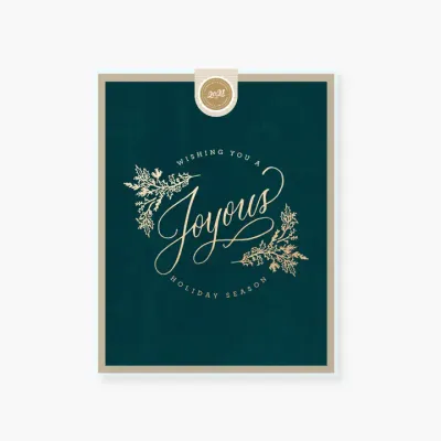 Joyous Holiday Season Foil Card