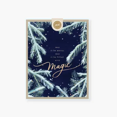 Filled With Magic Foil Holiday Card