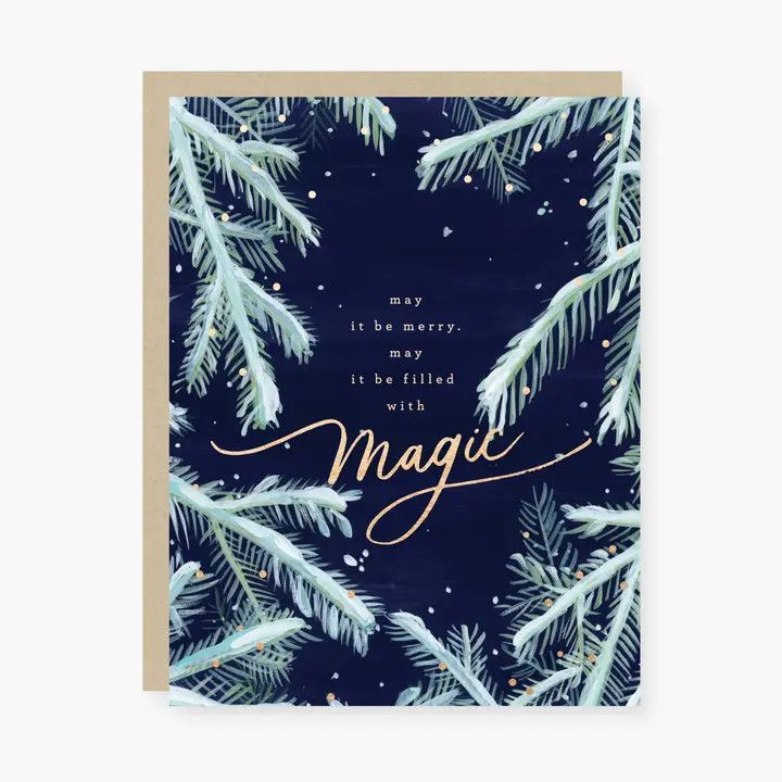 Filled With Magic Foil Holiday Card