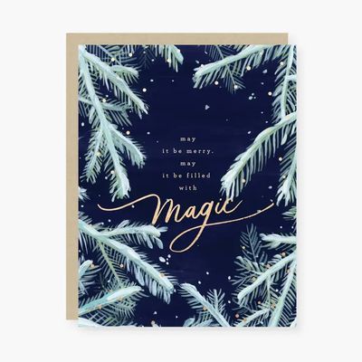 Filled With Magic Foil Holiday Card