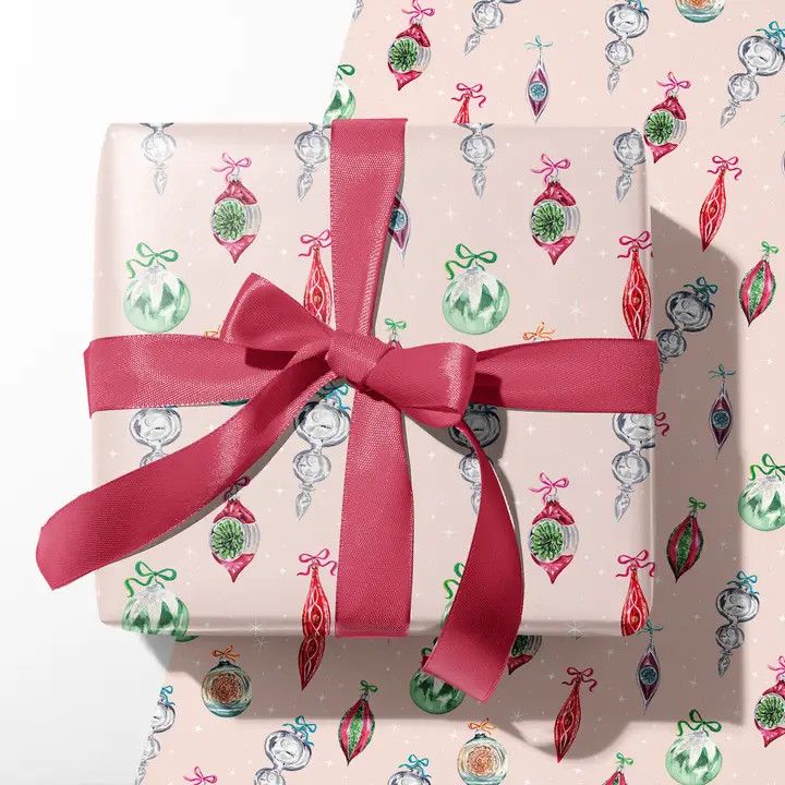 Vintage Ornaments Gift Wrapping Paper - 3 sheets