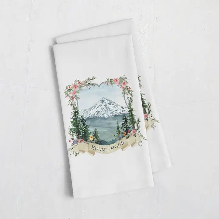 Mount Hood Oregon Kitchen Tea Towel