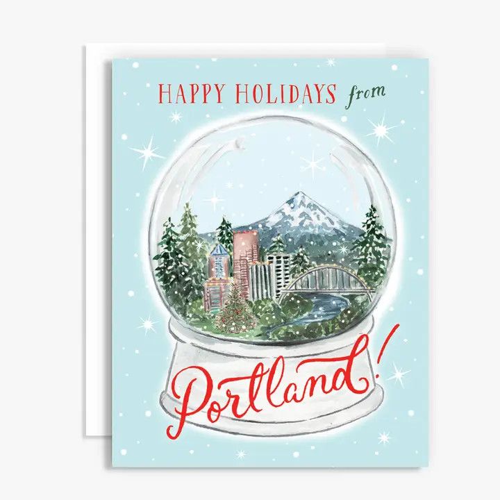 Portland Snow Globe Holiday Cards (box of 5)