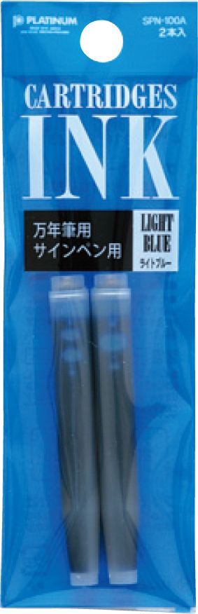 Platinum Preppy Ink Cartridges - Light Blue (pack of 2)