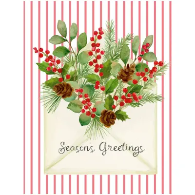 Season's Greetings of Greenery Classic Christmas Cards (box of 15)