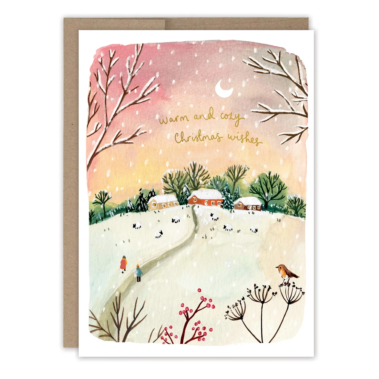 Cozy Snowy Landscape Christmas Cards (box of 10)