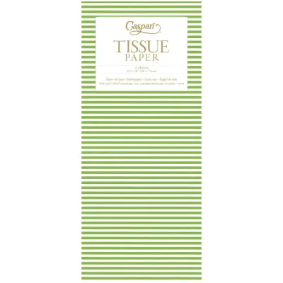 Mini Stripe Green Tissue Pack - 4 Sheets