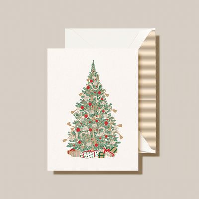 Tassel Trimmed Tree Engraved Holiday Cards (Box of 10)