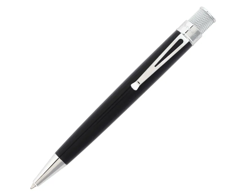 Retro 51 Tornado Classic Lacquer Black Rollerball Pen