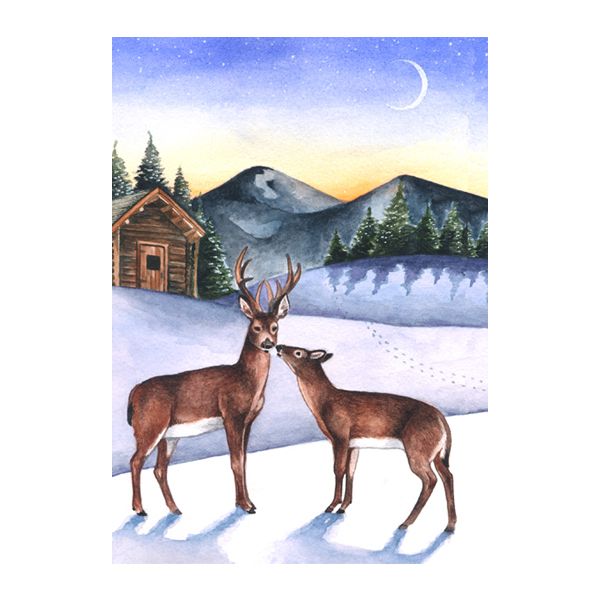 Deer Family Cards (box of 10)