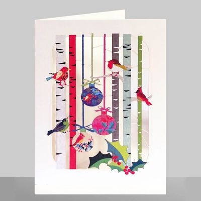 Birds and Ornaments Card