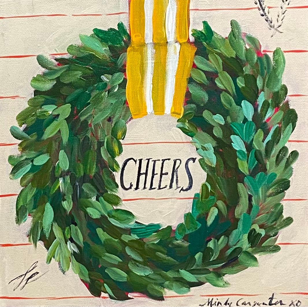 Cheers Wreath Holiday Card