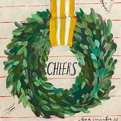 Cheers Wreath Holiday Card
