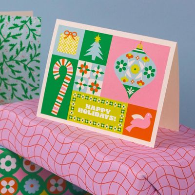 Colorblock Holiday Card