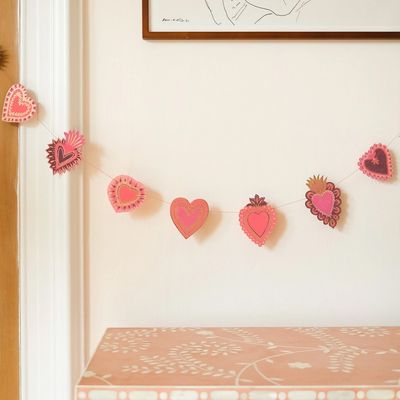 Sweet Hearts Sewn Garland