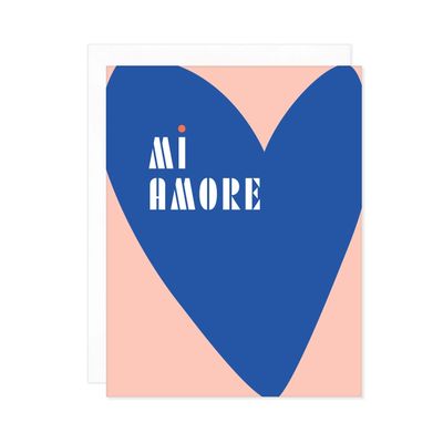 Big Heart Mi Amore Love Card