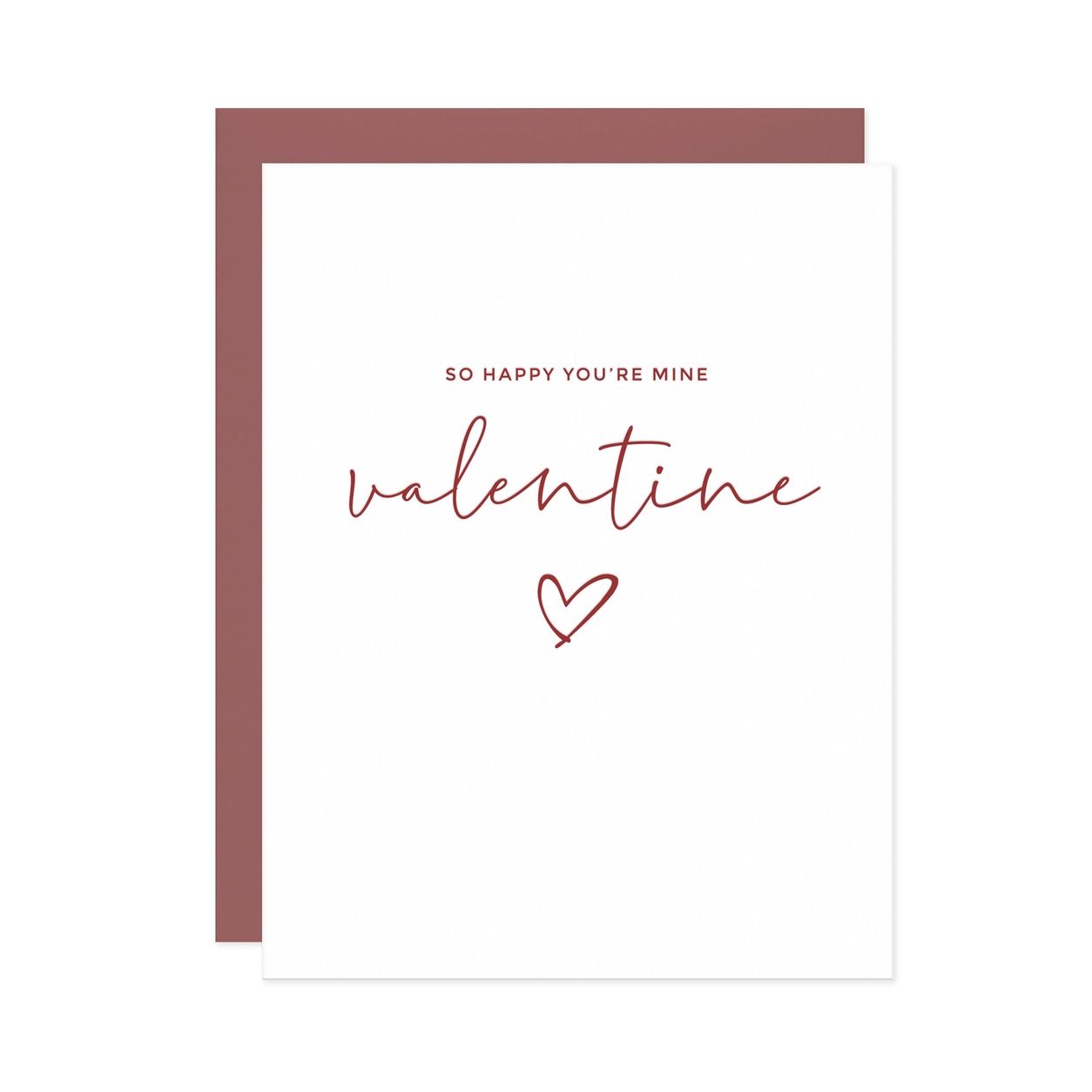 So Happy You're Mine Letterpress Valentine Card