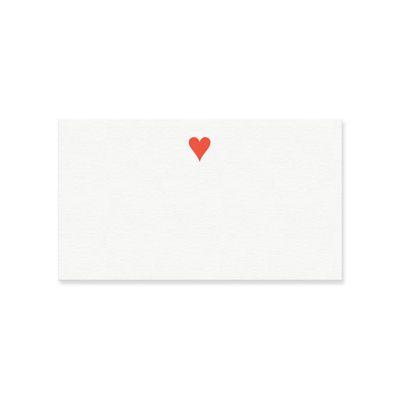 Letterpress Red Heart Little Notes (box of 8)