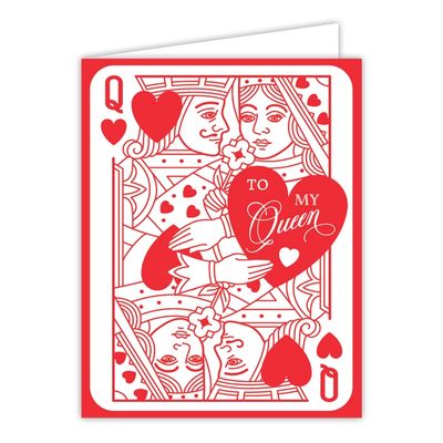 To My Queen Handpainted Valentine's Card